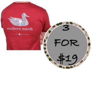 3/$19 South Carolina Heritage Tee in Maroon by Southern Marsh